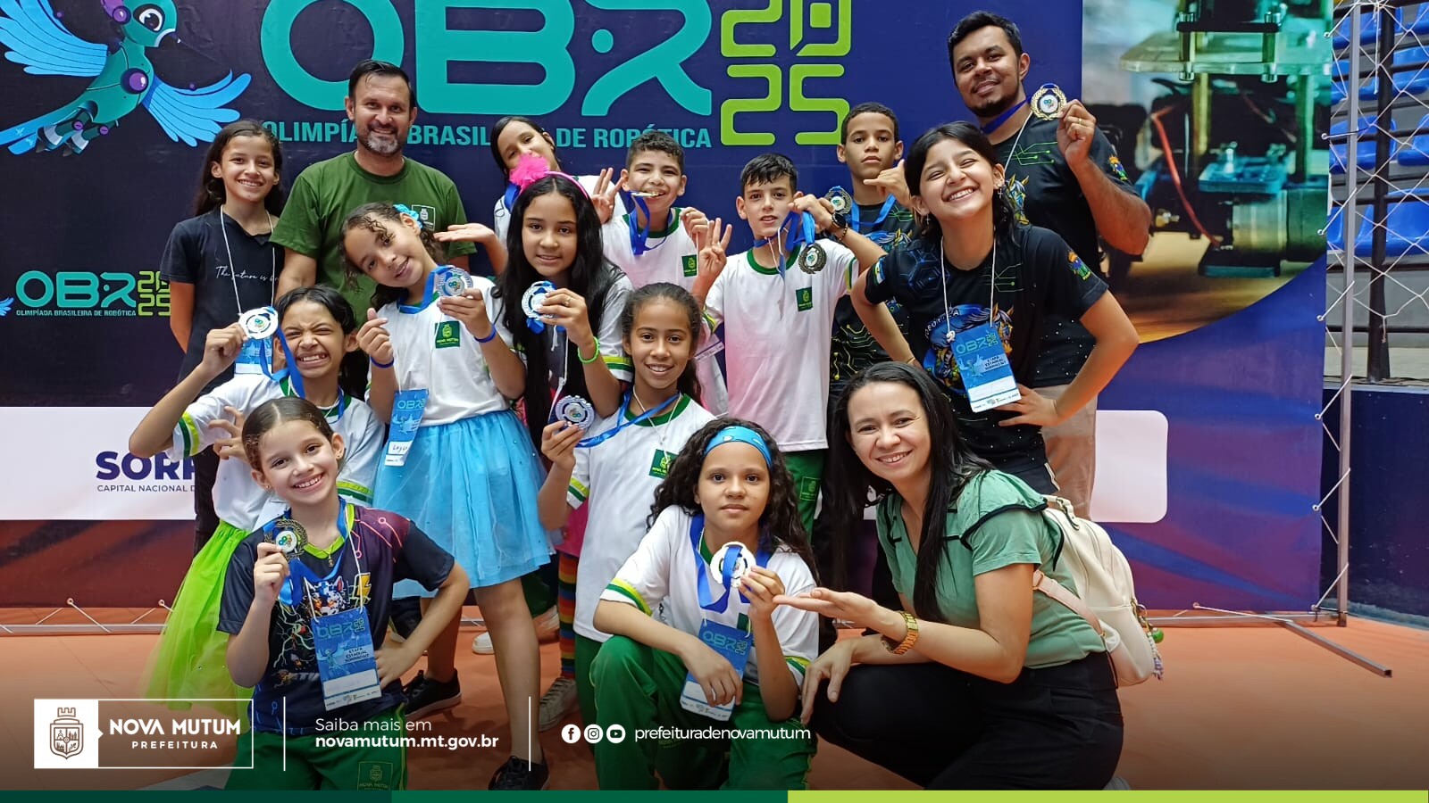 Nova Mutum é tri campeã estadual na Olimpíada Brasileira de Robótica com inovação e talento