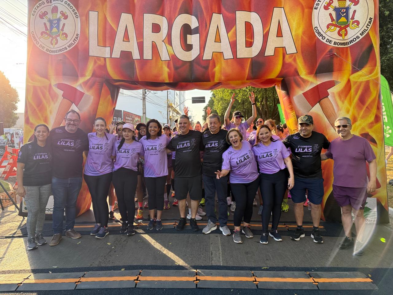 Corrida Lilás movimentou Nova Mutum neste domingo e destacou o combate à violência